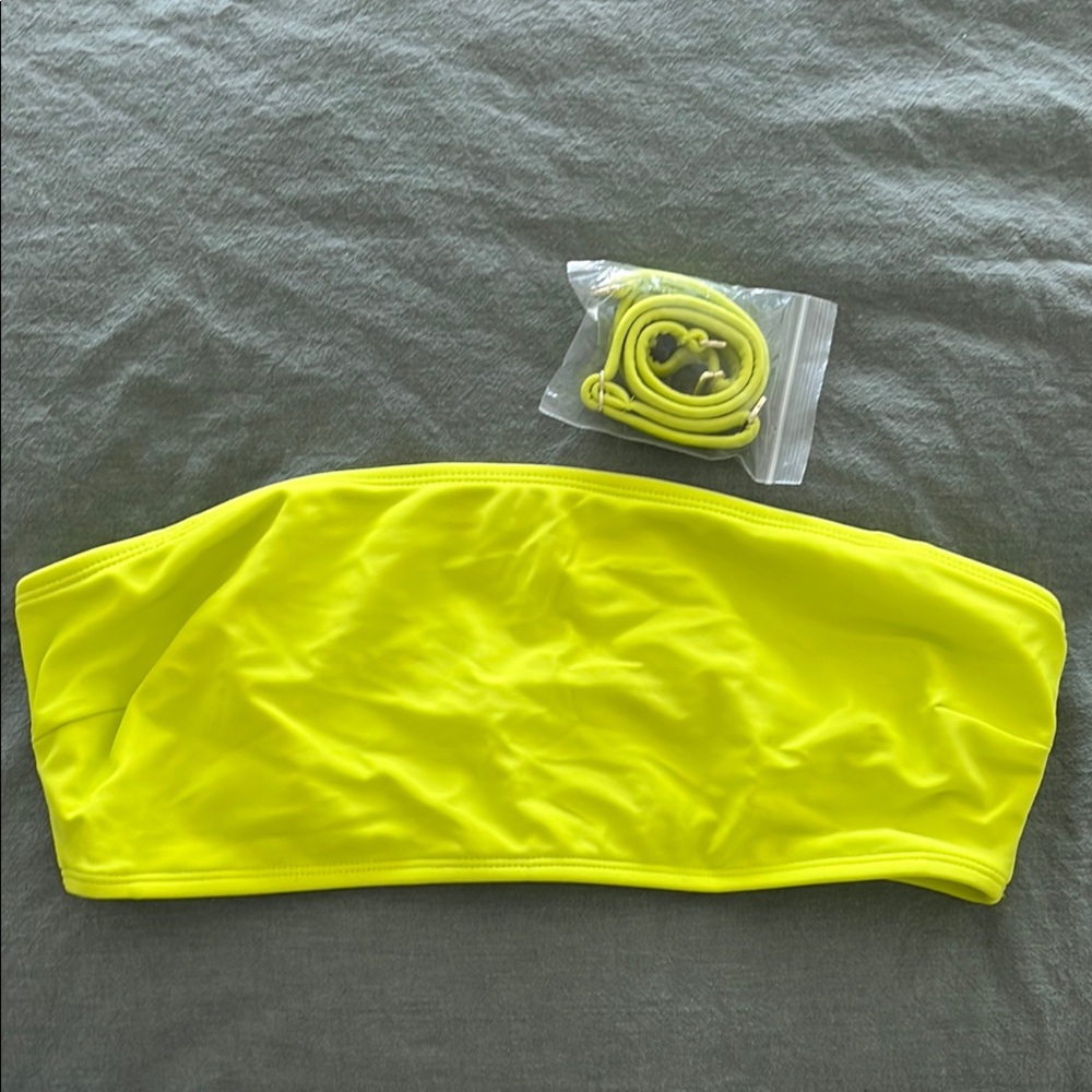 Chartreuse Bandeau Bikini Top